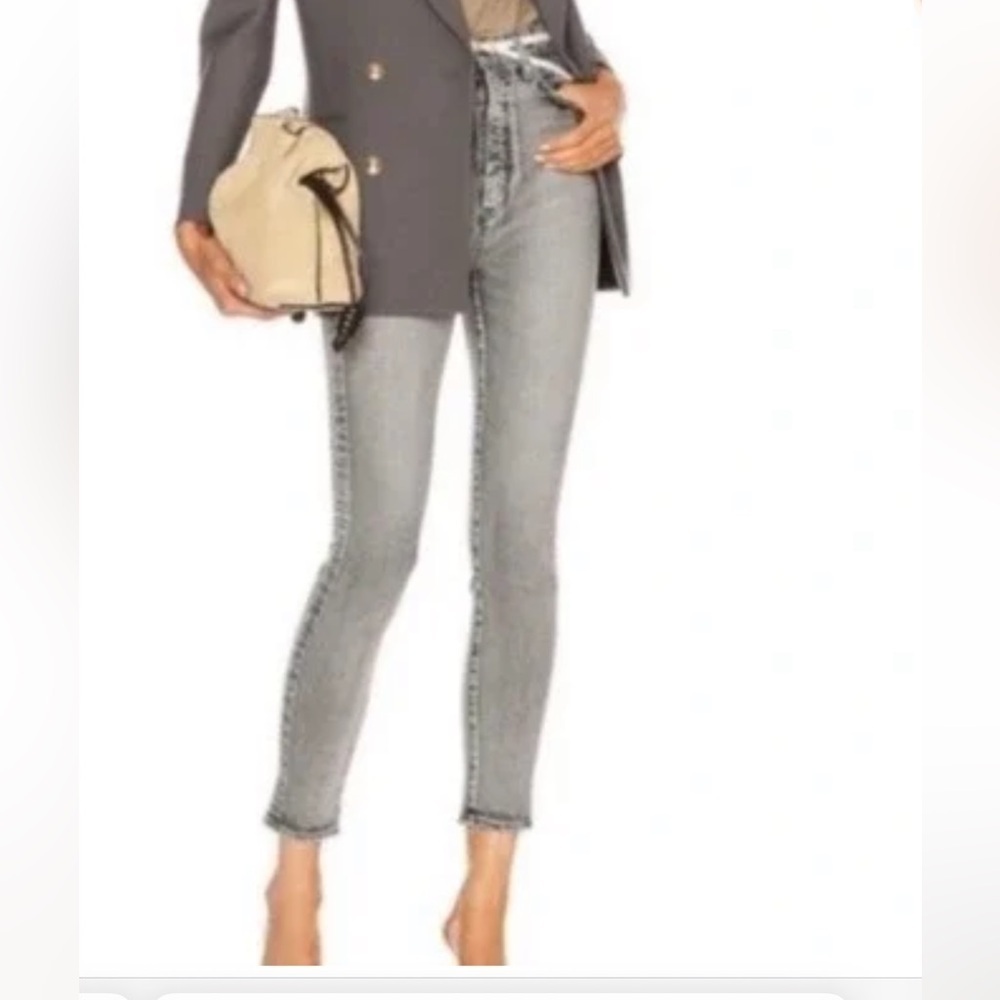 Moussy Vintage Gray Wash Skinny Jeans size 26